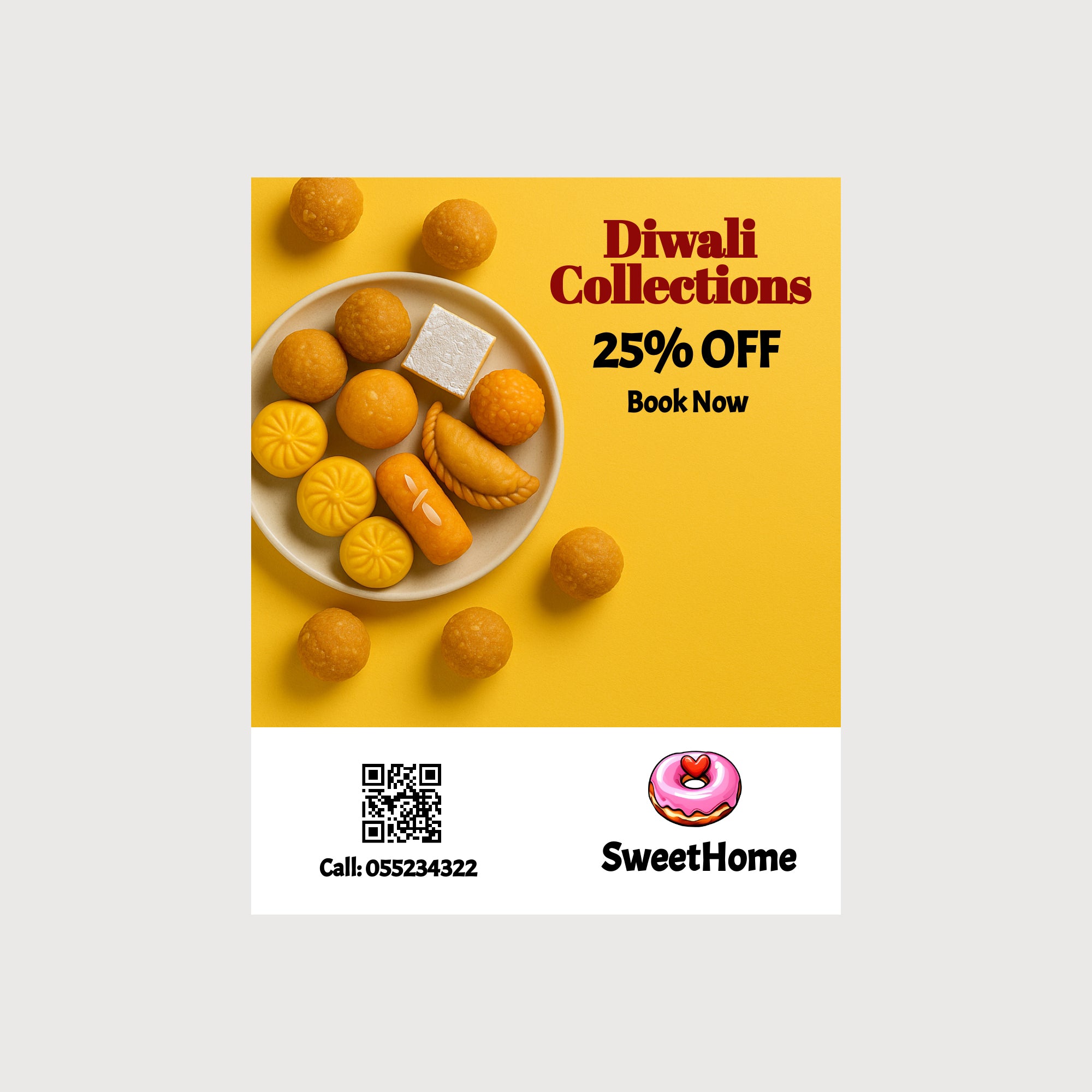 Editable Diwali Sweets Flyer Template